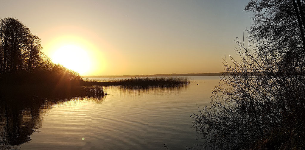 Vy över Västra Ringsjön vid Rönne ås utlopp en novembermorgon 2017. Foto: Richard Nilsson