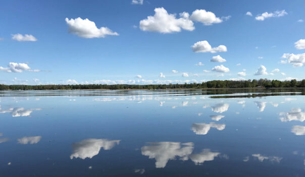 Vy över Sätoftasjön, en bit ifrån provpunkt Ri5.