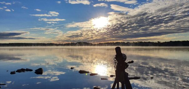 Vy över Häggenäsudden en tidig morgon.